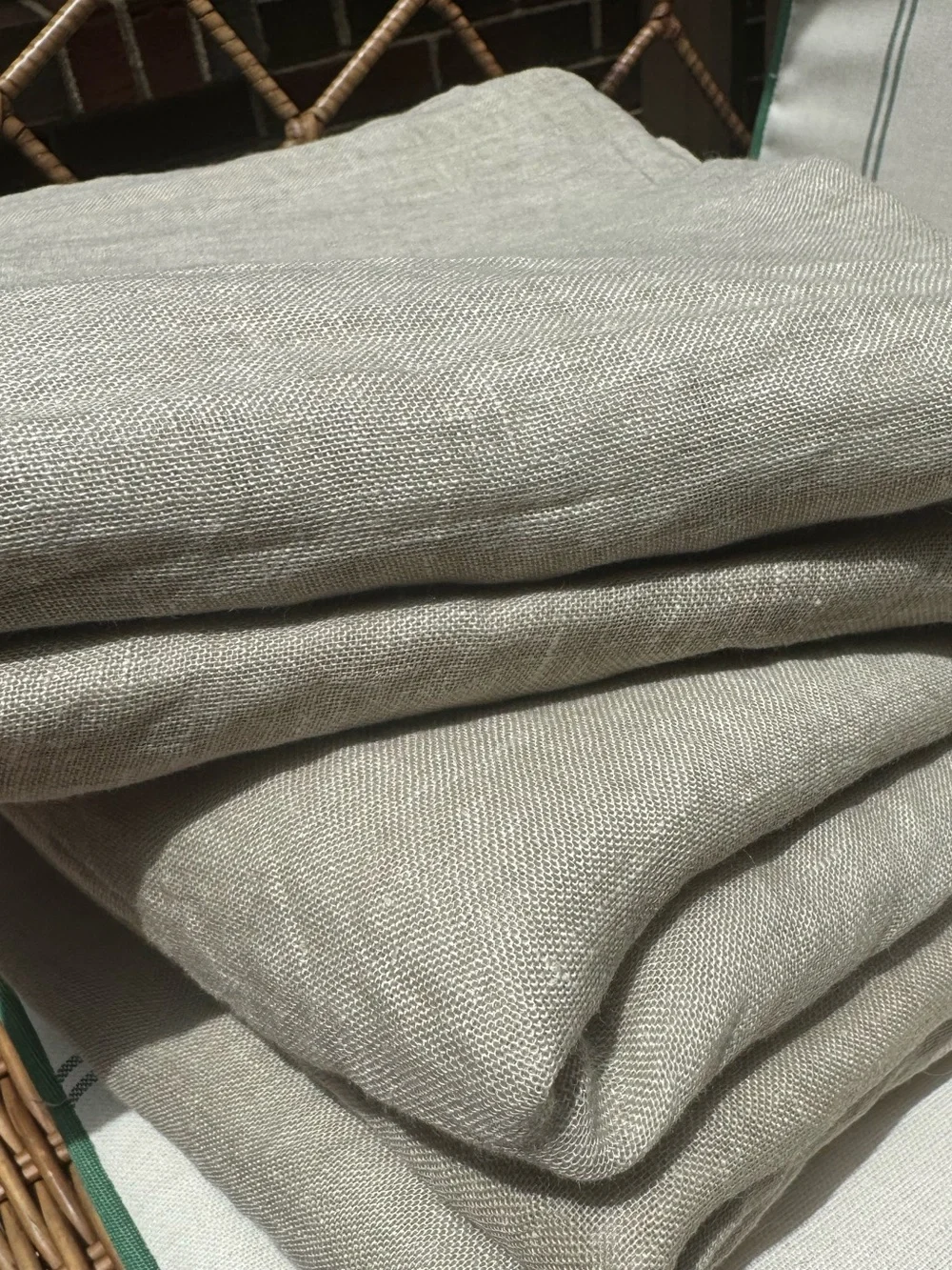 Pottery Barn 100% Linen set off 2 ~ Sheer Curtains 96”